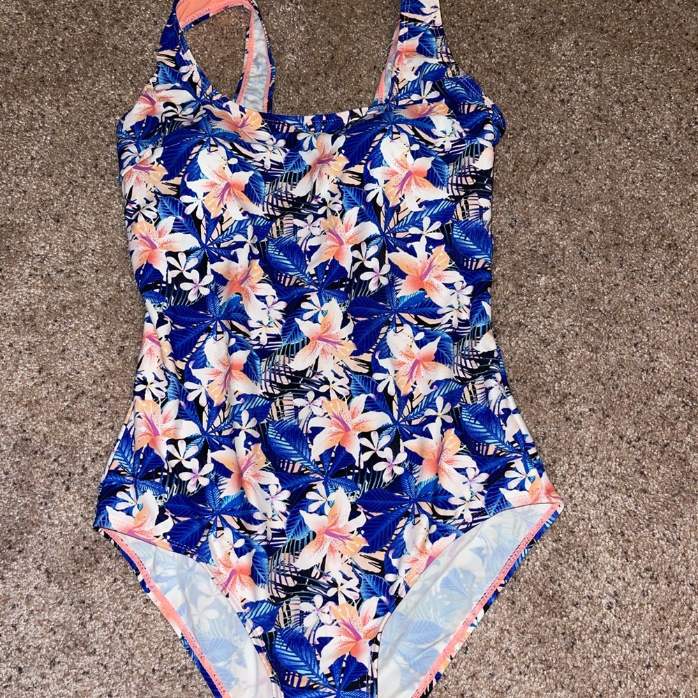 Floral Print One Piece Swimsuit